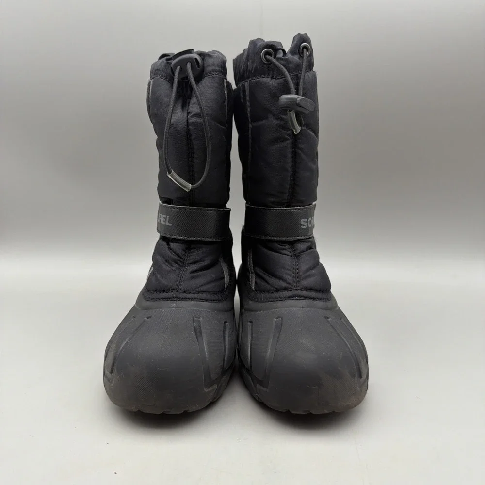 Sorel Youth Flurry Boots Black/City Grey Size 3